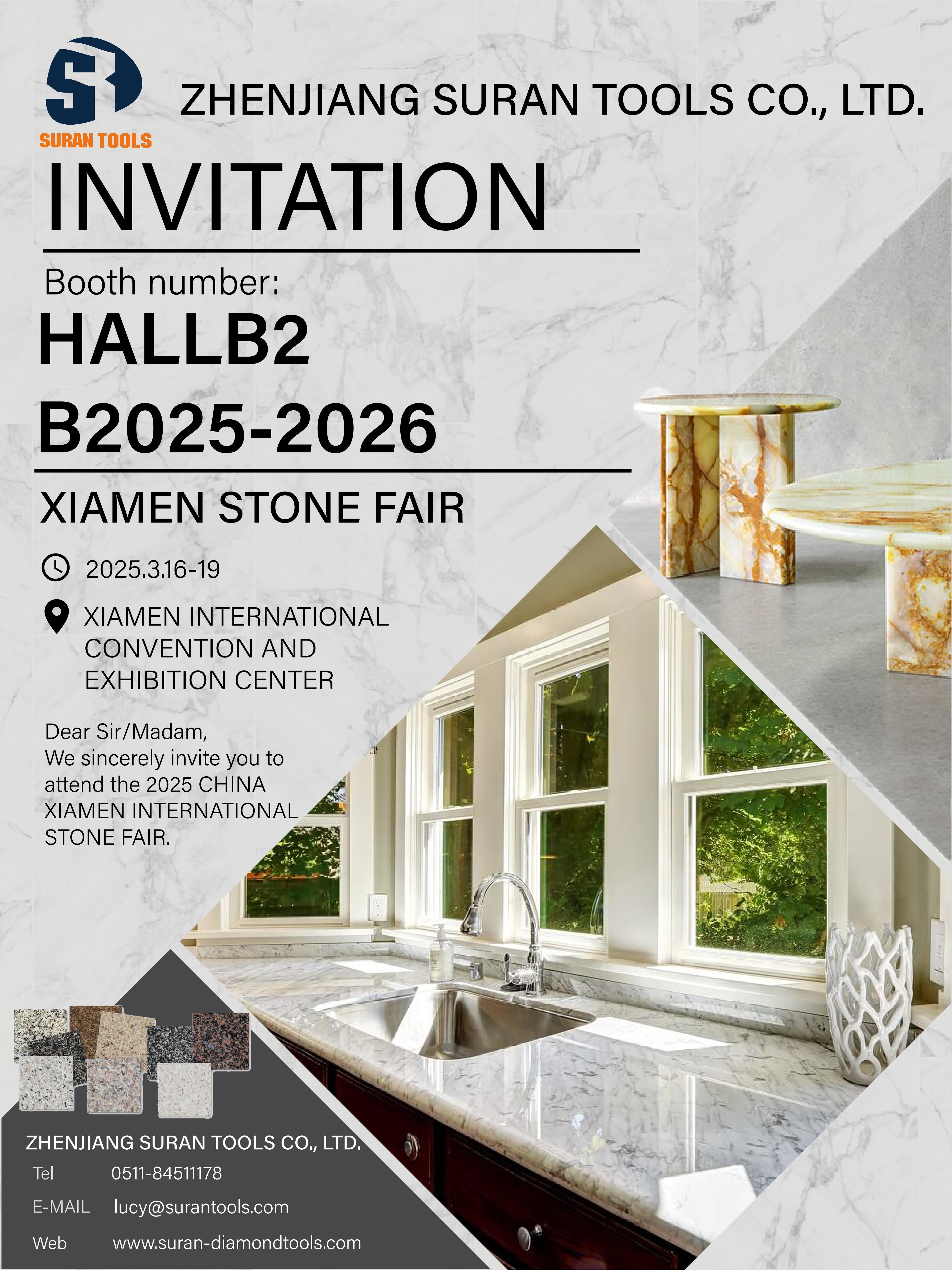 ​ZHENJIANG SURAN TOOLS to Showcase Premium Diamond Tools at Xiamen Stone Fair 2025