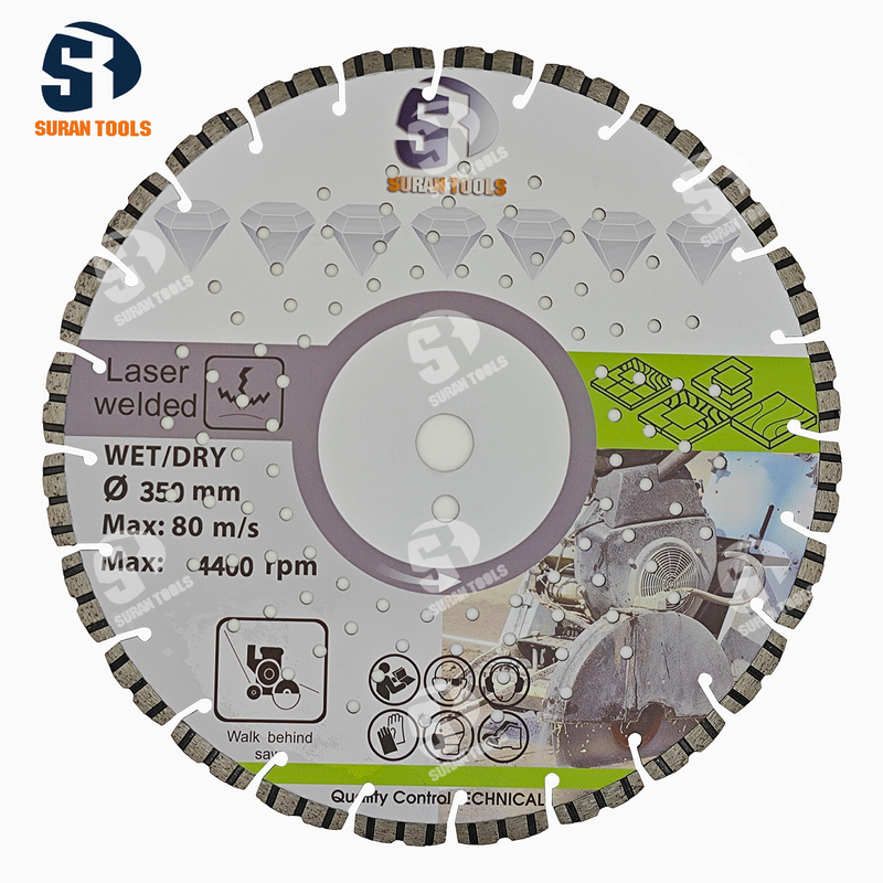 0524 Segmented Turbo Laser Welded Diamond Saw Blade For Concrete Granite