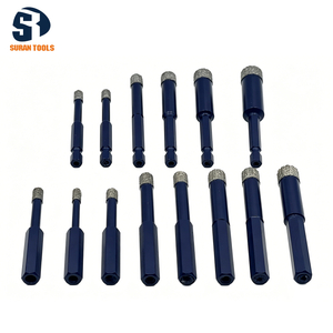 0914 Tiles Ceramics Drilling Vacuum Brazed Diamond Core Bits Hexgonal Shank