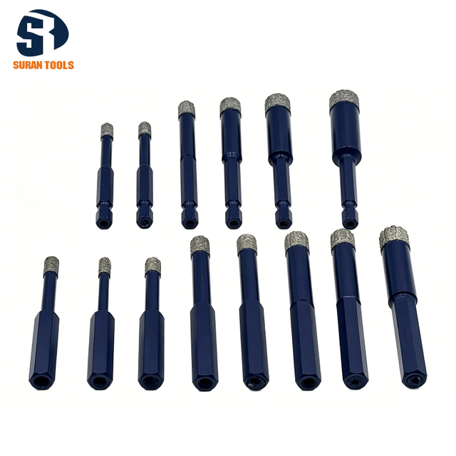 0914 Tiles Ceramics Drilling Vacuum Brazed Diamond Core Bits Hexgonal Shank