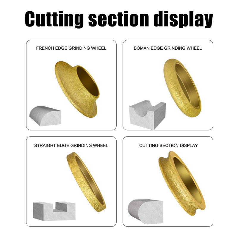 0910 Multi Purpose Profiling Vacuum Brazed Diamond Profiling Wheels