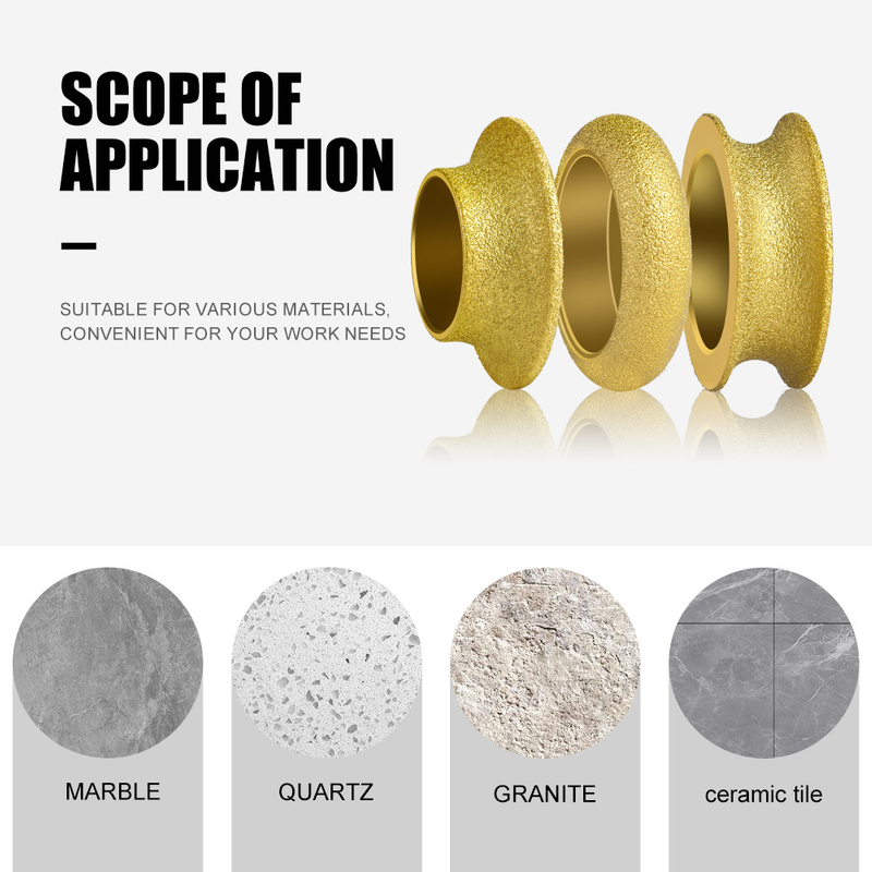 0910 Multi Purpose Profiling Vacuum Brazed Diamond Profiling Wheels